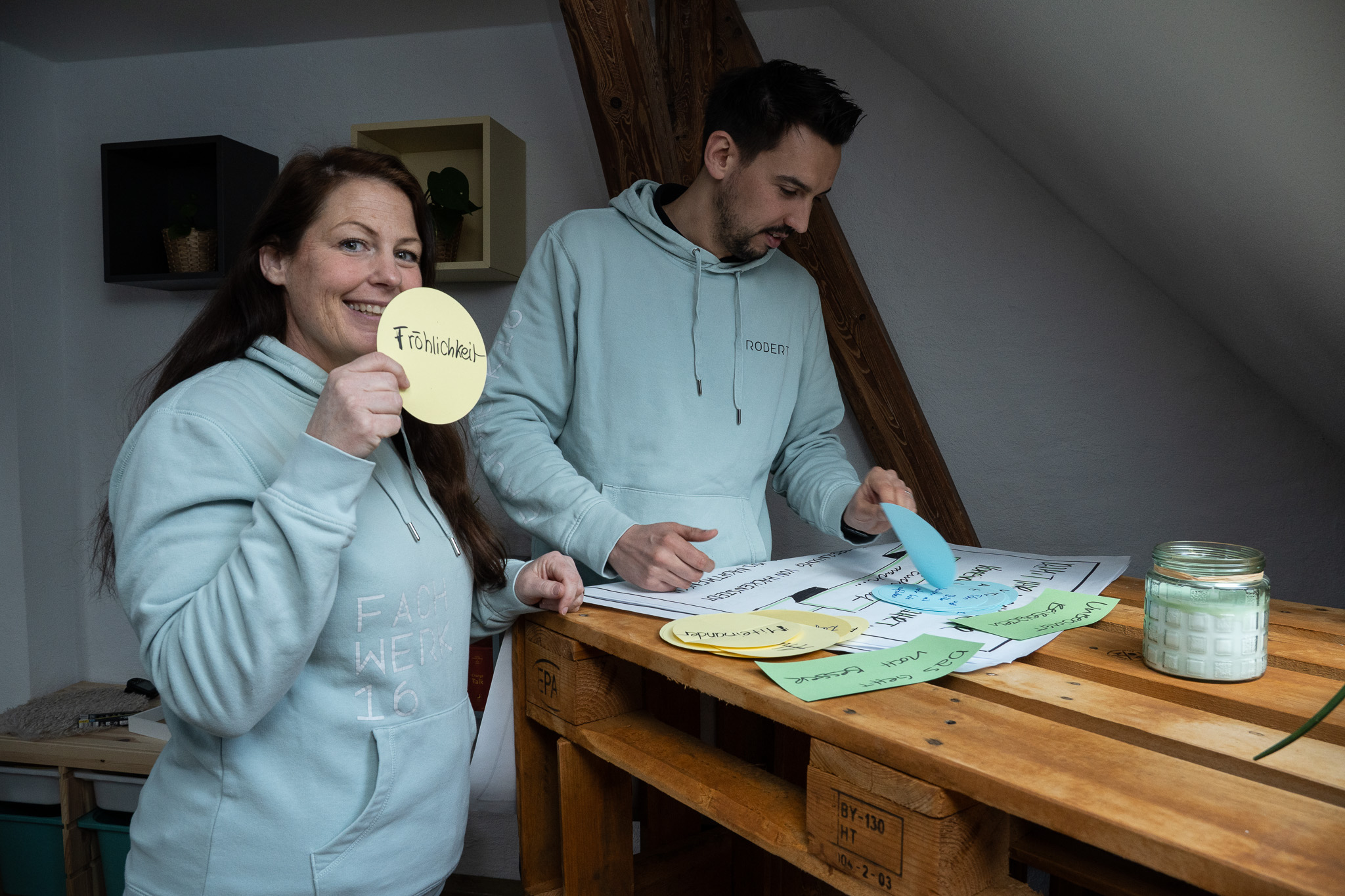 Gemeinsames Arbeiten mit guter Stimmung
